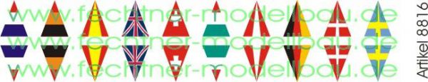1x miniature pennants set example for