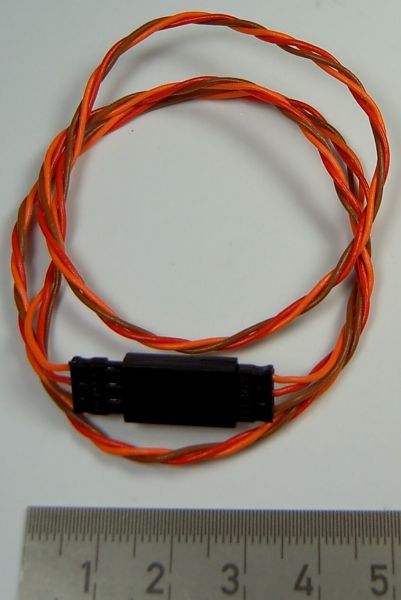 1 Servo extension cable, twisted, long 50cm