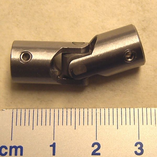 diámetro 1 cardán 10mm, 35mm longitud total, de acero