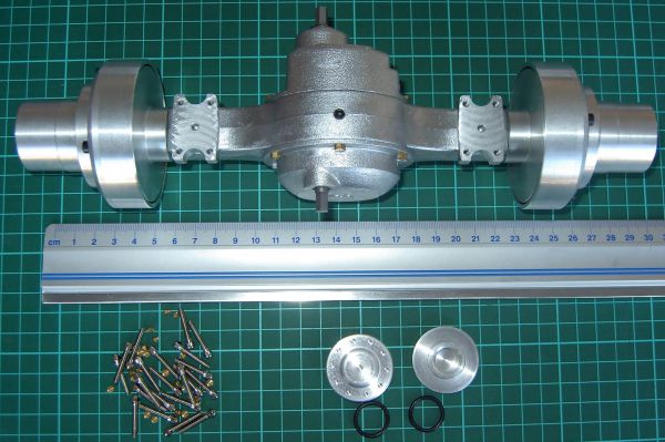1x rear axle with planetary gear 1: 8 completely