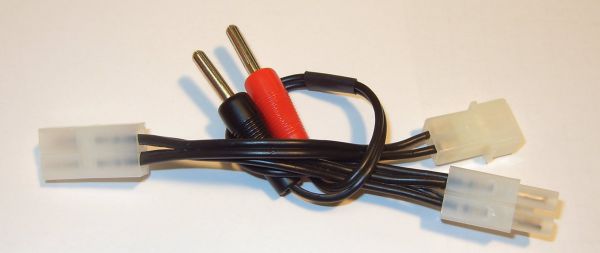 Universal charger banana plug 30cm flat cable,