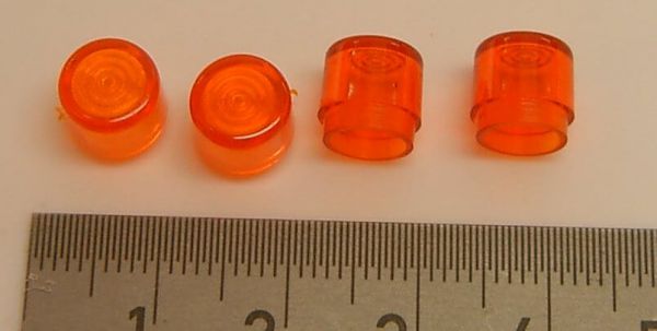 4 orange taillight covers, orange 8mm diameter